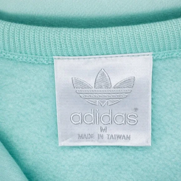 Adidas Trefoil Mint Green Henley Sweatshirt - Picture 5 of 5